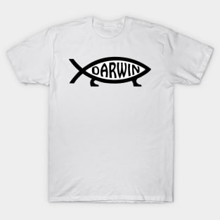 Darwin fish t shirt clearance